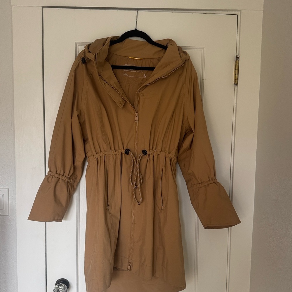 Women's Tan Hooded Jacket - Picture 3 of 5